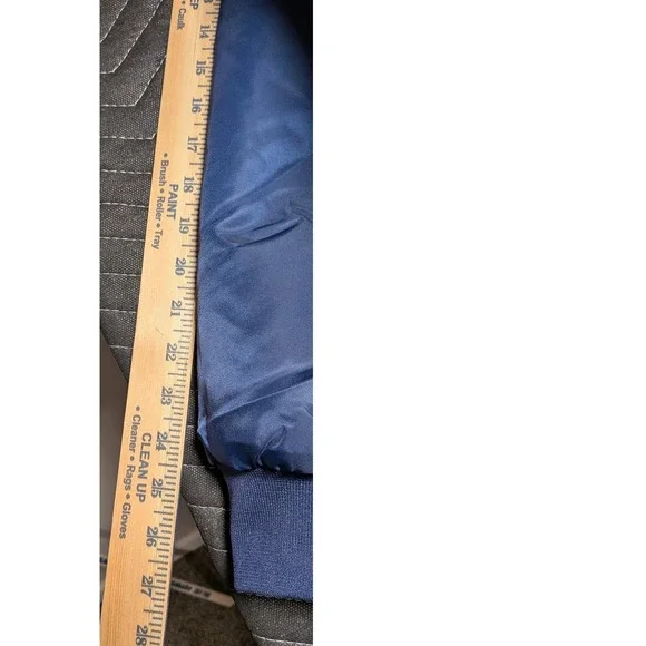 Asstseries Militare NASA Bomber Flight Jacket Navy Blue XXL Space Patch MA-1 - Picture 15 of 16